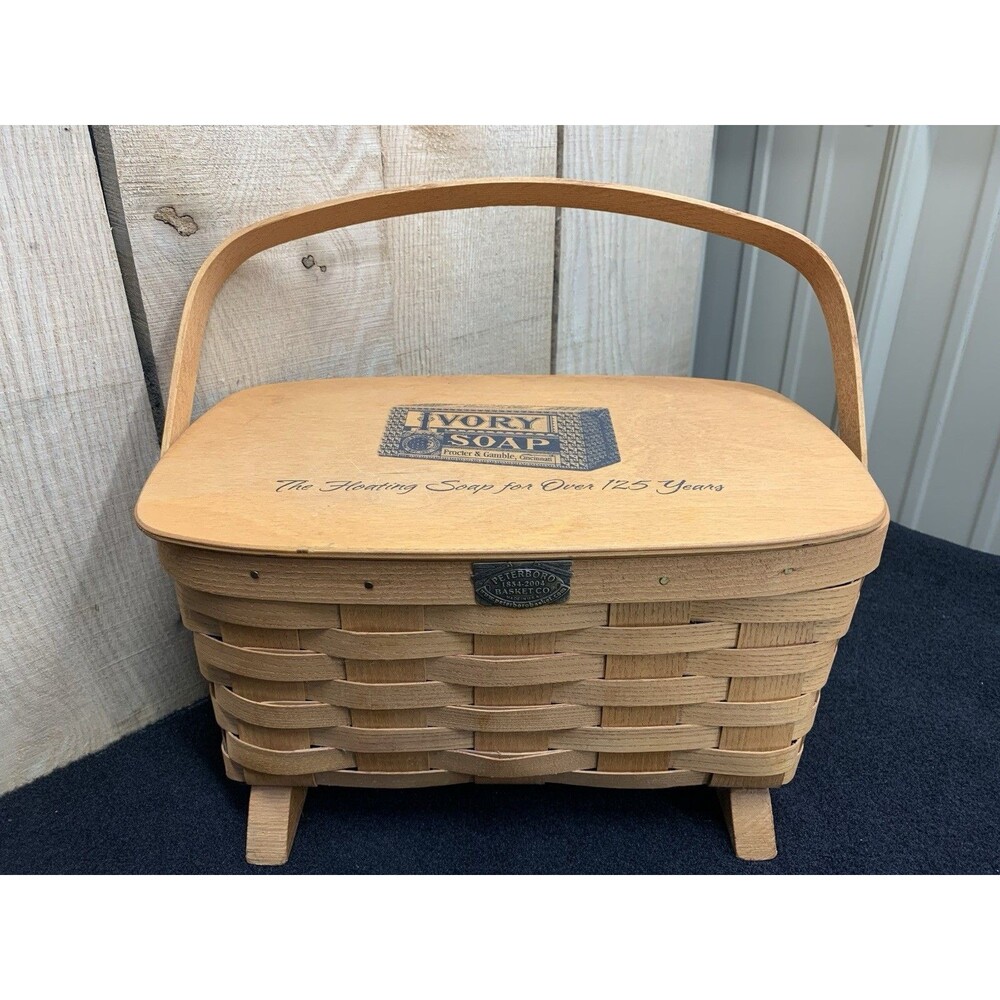 Peterboro Basket Co. Ivory Soap 125th Anniversary Woven Wood Basket 2004 S-1